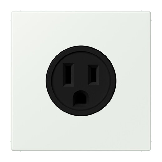 Jung Steckdose, US-Norm NEMA, 15 A 125 V ~, Schraubklemmen, ohne Krallen, Thermoplast lackiert, Serie LS, outremer gris LC521-15210