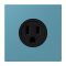 Jung Steckdose, US-Norm NEMA, 15 A 125 V ~, Schraubklemmen, ohne Krallen, Thermoplast lackiert, Serie LS, céruléen vif LC521-15212