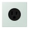 Jung Steckdose, US-Norm NEMA, 15 A 125 V ~, Schraubklemmen, ohne Krallen, Thermoplast lackiert, Serie LS, céruléen pale LC521-15215