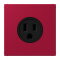 Jung Steckdose, US-Norm NEMA, 15 A 125 V ~, Schraubklemmen, ohne Krallen, Thermoplast lackiert, Serie LS, rouge carmin LC521-15229