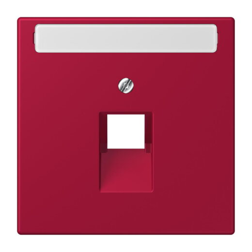 Jung Abdeckung für IAE/UAE-Anschlussdosen 1 x 8-polig, mit Schriftfeld, Thermoplast lackiert, Serie LS, rouge carmin LC969-1NAUA229