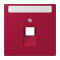 Jung Abdeckung für IAE/UAE-Anschlussdosen 1 x 8-polig, mit Schriftfeld, Thermoplast lackiert, Serie LS, rouge carmin LC969-1NAUA229