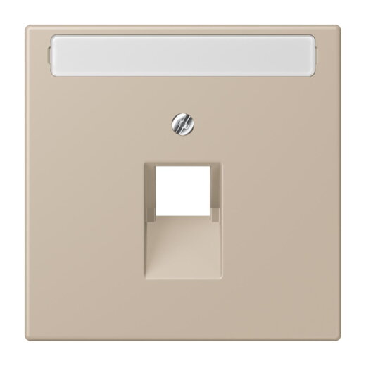 Jung Abdeckung für IAE/UAE-Anschlussdosen 1 x 8-polig, mit Schriftfeld, Thermoplast lackiert, Serie LS, ombre naturelle claire LC969-1NAUA243