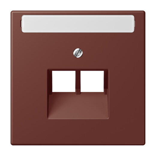 Jung Abdeckung für IAE/UAE-Anschlussdosen 2 x 8-polig, mit Schriftfeld, Thermoplast lackiert, Serie LS, terre sienne br?lée 31 LC969-2NAUA235