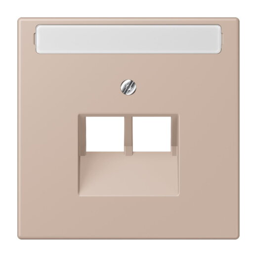 Jung Abdeckung für IAE/UAE-Anschlussdosen 2 x 8-polig, mit Schriftfeld, Thermoplast lackiert, Serie LS, ombre br?lée claire LC969-2NAUA240