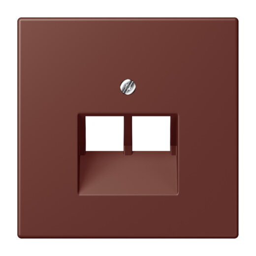 Jung Abdeckung für IAE/UAE-Anschlussdosen 2 x 8-polig, Thermoplast lackiert, Serie LS, terre sienne br?lée 31 LC969-2UA235