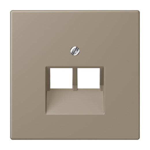 Jung Abdeckung für IAE/UAE-Anschlussdosen 2 x 8-polig, Thermoplast lackiert, Serie LS, ombre naturelle moyenne LC969-2UA242