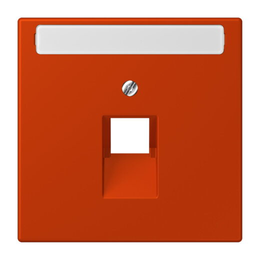 Jung Abdeckung für IAE/UAE-Anschlussdosen 1 x 8-polig, mit Schriftfeld, Thermoplast lackiert, Serie LS, rouge vermillon 59 LC969-1NAUA244