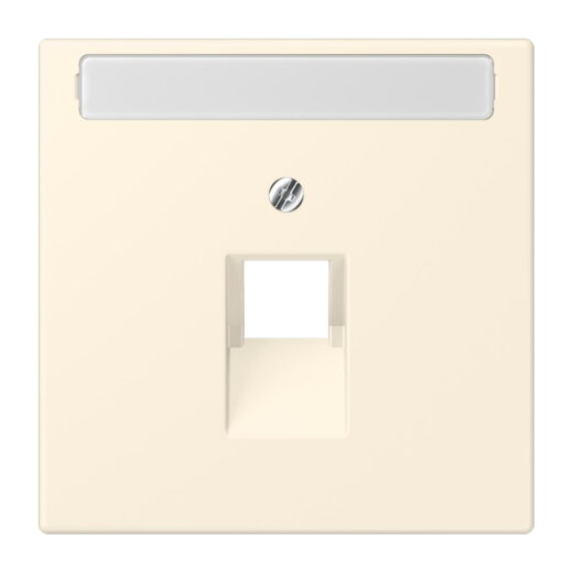 Jung Abdeckung für IAE/UAE-Anschlussdosen 1 x 8-polig, mit Schriftfeld, Thermoplast lackiert, Serie LS, blanc ivoire LC969-1NAUA245