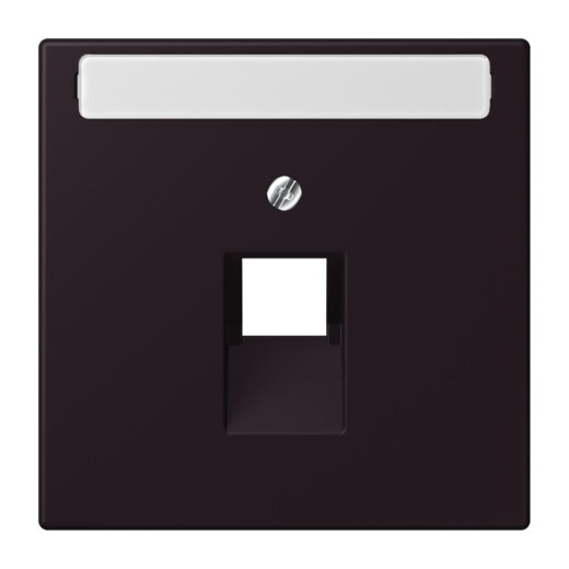 Jung Abdeckung für IAE/UAE-Anschlussdosen 1 x 8-polig, mit Schriftfeld, Thermoplast lackiert, Serie LS, noir divoire LC969-1NAUA248