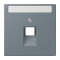 Jung Abdeckung für IAE/UAE-Anschlussdosen 1 x 8-polig, mit Schriftfeld, Thermoplast lackiert, Serie LS, gris 59 LC969-1NAUA251
