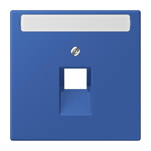 Jung Abdeckung für IAE/UAE-Anschlussdosen 1 x 8-polig, mit Schriftfeld, Thermoplast lackiert, Serie LS, bleu outremer 59 LC969-1NAUA253