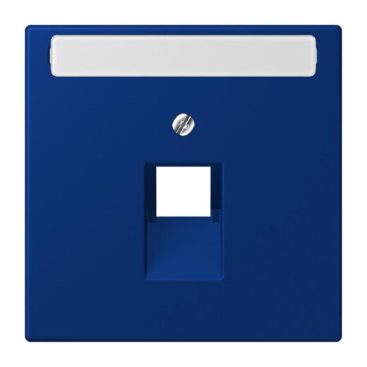 Jung Abdeckung für IAE/UAE-Anschlussdosen 1 x 8-polig, mit Schriftfeld, Thermoplast lackiert, Serie LS, bleu outremer foncé LC969-1NAUA261