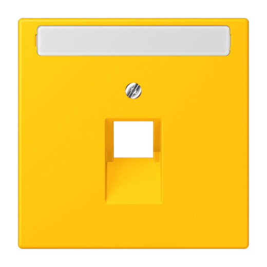 Jung Abdeckung für IAE/UAE-Anschlussdosen 1 x 8-polig, mit Schriftfeld, Thermoplast lackiert, Serie LS, le jaune vif LC969-1NAUA263