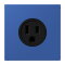 Jung Steckdose, US-Norm NEMA, 15 A 125 V ~, Schraubklemmen, ohne Krallen, Thermoplast lackiert, Serie LS, bleu outremer 59 LC521-15253