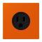 Jung Steckdose, US-Norm NEMA, 15 A 125 V ~, Schraubklemmen, ohne Krallen, Thermoplast lackiert, Serie LS, orange vif LC521-15260