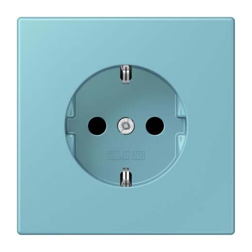 Jung SCHUKO Steckdose, 16 A 250 V ~, Schraubklemmen, Serie LS, céruléen moyen LC1521213