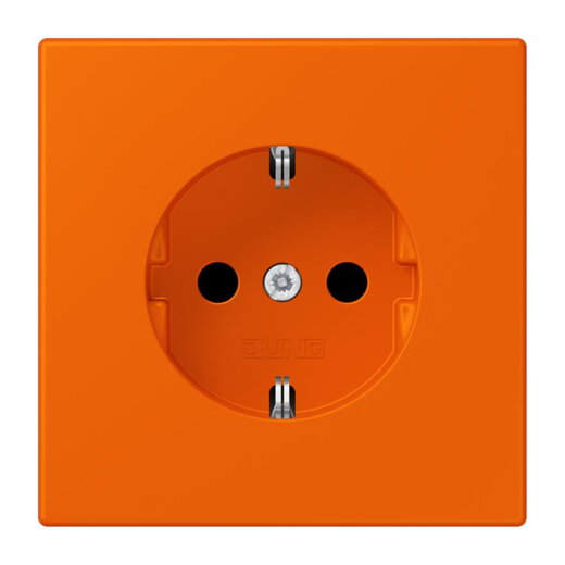 Jung SCHUKO Steckdose, 16 A 250 V ~, Schraubklemmen, Serie LS, orange LC1521224