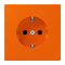 Jung SCHUKO Steckdose, 16 A 250 V ~, Schraubklemmen, Serie LS, orange LC1521224