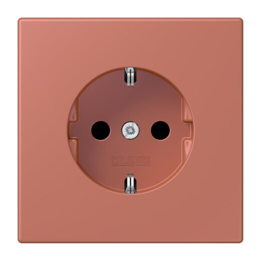 Jung SCHUKO Steckdose, 16 A 250 V ~, Schraubklemmen, Serie LS, terre sienne brique LC1521236