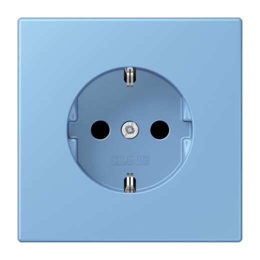 Jung SCHUKO Steckdose, 16 A 250 V ~, Schraubklemmen, Serie LS, bleu céruléen 59 LC1521256