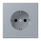 Jung SCHUKO Steckdose, 16 A 250 V ~, Schraubklemmen, Serie LS, gris clair 59 LC1521257