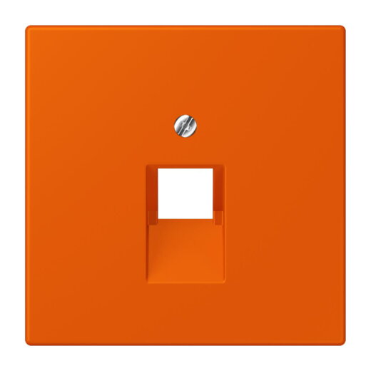 Jung Abdeckung für IAE/UAE-Anschlussdosen 1 x 8-polig, Thermoplast lackiert, Serie LS, orange vif LC969-1UA260