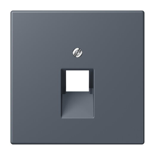 Jung Abdeckung für IAE/UAE-Anschlussdosen 1 x 8-polig, Thermoplast lackiert, Serie LS, gris fonce 59 LC969-1UA262