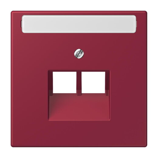 Jung Abdeckung für IAE/UAE-Anschlussdosen 2 x 8-polig, mit Schriftfeld, Thermoplast lackiert, Serie LS, le rubis LC969-2NAUA255