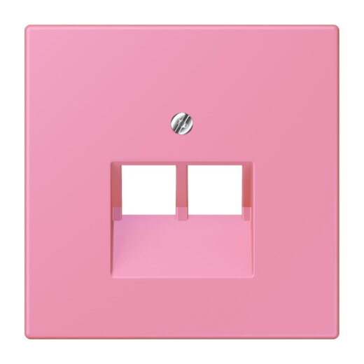Jung Abdeckung für IAE/UAE-Anschlussdosen 2 x 8-polig, Thermoplast lackiert, Serie LS, rose vif LC969-2UA246