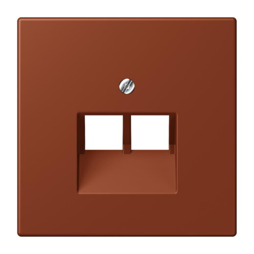 Jung Abdeckung für IAE/UAE-Anschlussdosen 2 x 8-polig, Thermoplast lackiert, Serie LS, terre sienne br?lée 59 LC969-2UA247