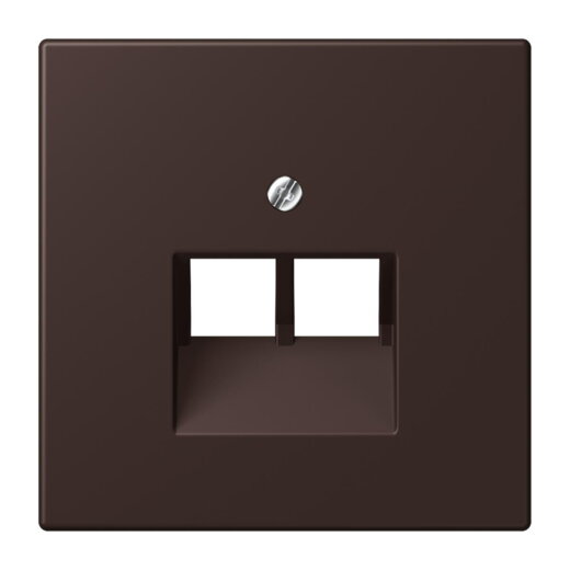 Jung Abdeckung für IAE/UAE-Anschlussdosen 2 x 8-polig, Thermoplast lackiert, Serie LS, terre d?ombre br?lée 59 LC969-2UA252