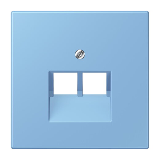 Jung Abdeckung für IAE/UAE-Anschlussdosen 2 x 8-polig, Thermoplast lackiert, Serie LS, bleu céruléen 59 LC969-2UA256