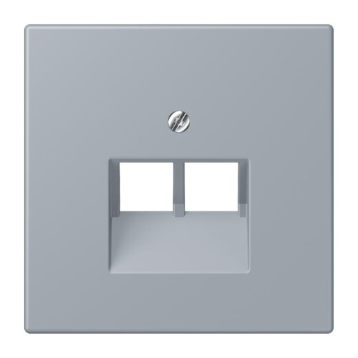 Jung Abdeckung für IAE/UAE-Anschlussdosen 2 x 8-polig, Thermoplast lackiert, Serie LS, gris clair 59 LC969-2UA257