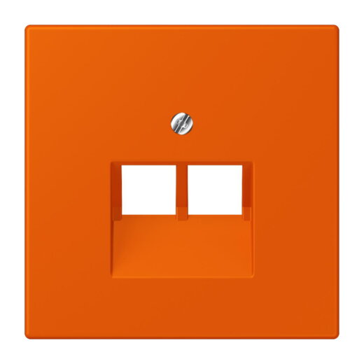 Jung Abdeckung für IAE/UAE-Anschlussdosen 2 x 8-polig, Thermoplast lackiert, Serie LS, orange vif LC969-2UA260