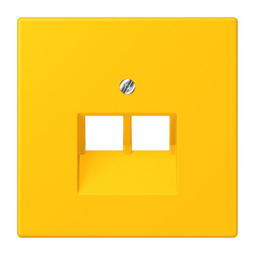 Jung Abdeckung für IAE/UAE-Anschlussdosen 2 x 8-polig, Thermoplast lackiert, Serie LS, le jaune vif LC969-2UA263