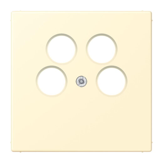 Jung Abdeckung für 4-Loch SAT-TV-Steckdose (Ankaro), Thermoplast, Serie LS, blanc LC990-4SAT2201