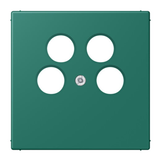 Jung Abdeckung für 4-Loch SAT-TV-Steckdose (Ankaro), Thermoplast, Serie LS, vert anglais LC990-4SAT2216