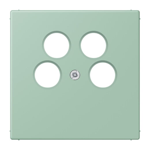 Jung Abdeckung für 4-Loch SAT-TV-Steckdose (Ankaro), Thermoplast, Serie LS, vert anglais clair LC990-4SAT2217