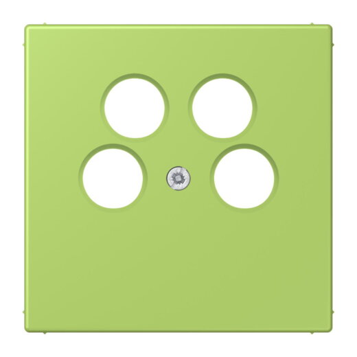 Jung Abdeckung für 4-Loch SAT-TV-Steckdose (Ankaro), Thermoplast, Serie LS, vert clair LC990-4SAT2221