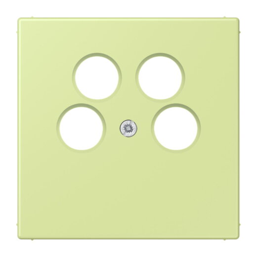 Jung Abdeckung für 4-Loch SAT-TV-Steckdose (Ankaro), Thermoplast, Serie LS, vert jaune clair LC990-4SAT2222