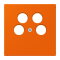 Jung Abdeckung für 4-Loch SAT-TV-Steckdose (Ankaro), Thermoplast, Serie LS, orange LC990-4SAT2224