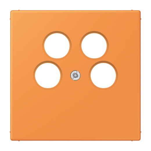 Jung Abdeckung für 4-Loch SAT-TV-Steckdose (Ankaro), Thermoplast, Serie LS, orange clair LC990-4SAT2225