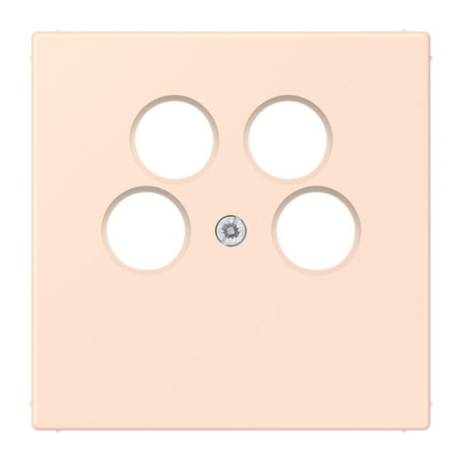 Jung Abdeckung für 4-Loch SAT-TV-Steckdose (Ankaro), Thermoplast, Serie LS, orange pâle LC990-4SAT2226
