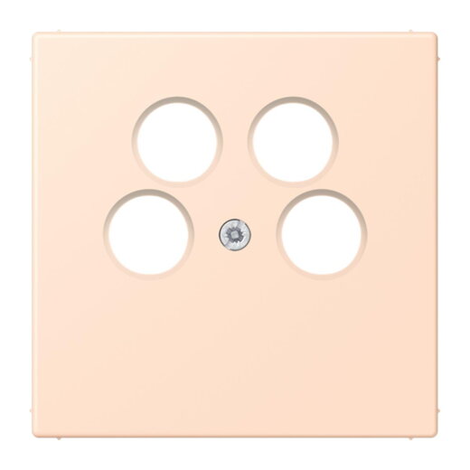 Jung Abdeckung für 4-Loch SAT-TV-Steckdose (Ankaro), Thermoplast, Serie LS, rose pâle LC990-4SAT2228