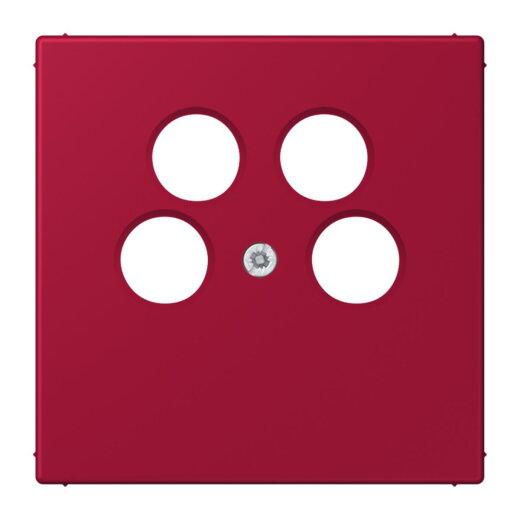 Jung Abdeckung für 4-Loch SAT-TV-Steckdose (Ankaro), Thermoplast, Serie LS, rouge carmin LC990-4SAT2229