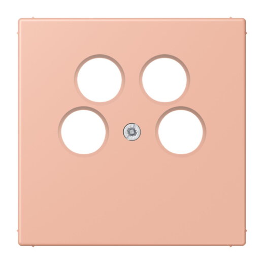 Jung Abdeckung für 4-Loch SAT-TV-Steckdose (Ankaro), Thermoplast, Serie LS, rose clair LC990-4SAT2231