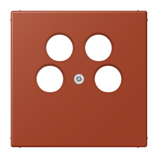 Jung Abdeckung für 4-Loch SAT-TV-Steckdose (Ankaro), Thermoplast, Serie LS, locre rouge LC990-4SAT2232