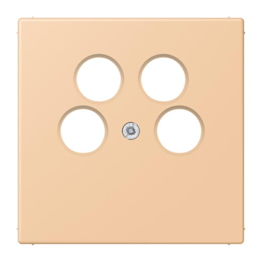 Jung Abdeckung für 4-Loch SAT-TV-Steckdose (Ankaro), Thermoplast, Serie LS, terre sienne claire 31 LC990-4SAT2237