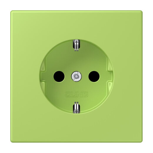 Jung SCHUKO Steckdose, 16 A 250 V ~, Serie LS, vert clair LC1520221